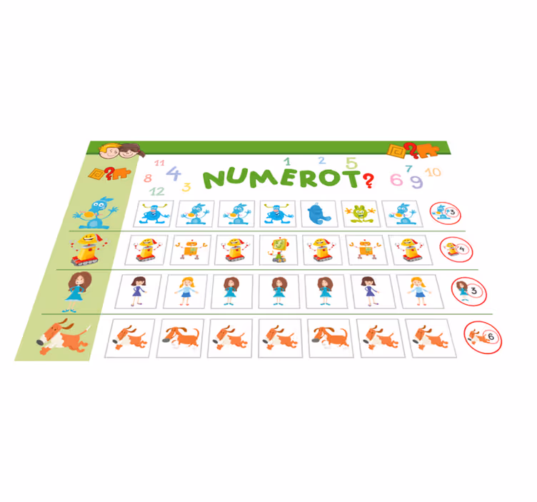 Children placemat colorful learning mat - TenStickers