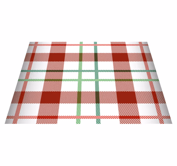 Christmas placemat in plaid pattern design - TenStickers