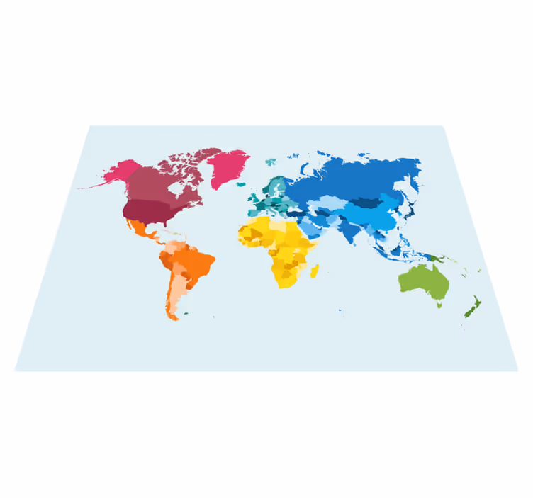 Original placemat colorful world map - TenStickers