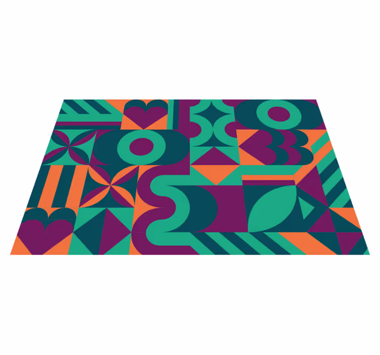 Coloured geometric pattern modern placemats - TenStickers