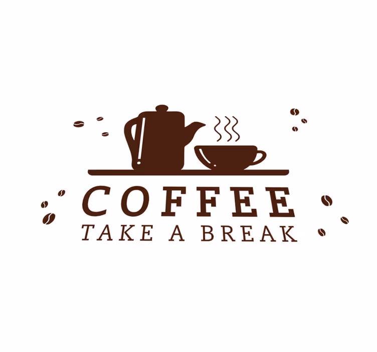 Coffee concept on white restaurant placemats - TenStickers