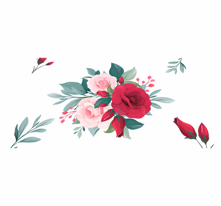Original placemat floral arrangement design - TenStickers
