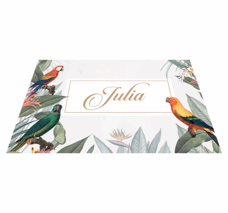 Personalizable placemat elegant name placement - TenStickers