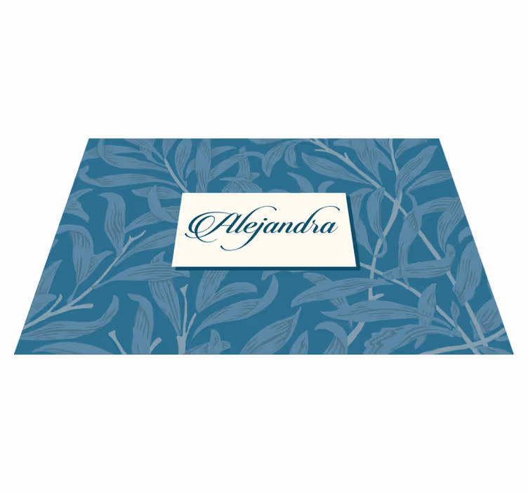 Personalizable placemat elegant leaf design - TenStickers