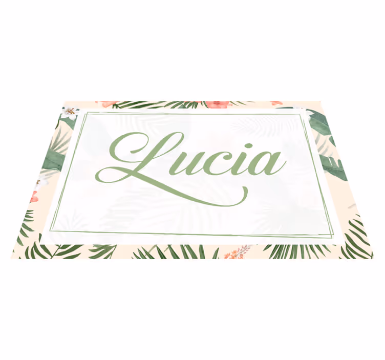 Flowery frame Personalised placemats - TenStickers