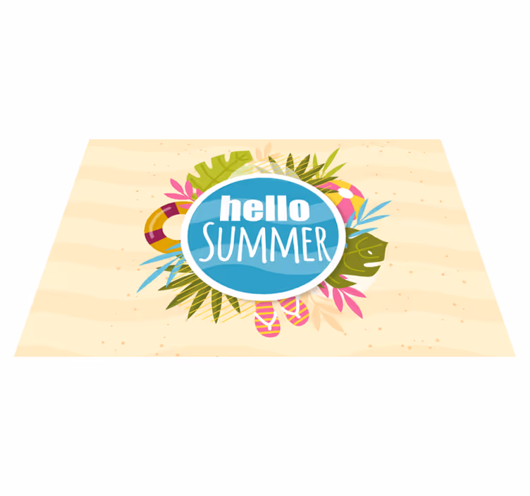 Original placemat hello summer vibes - TenStickers