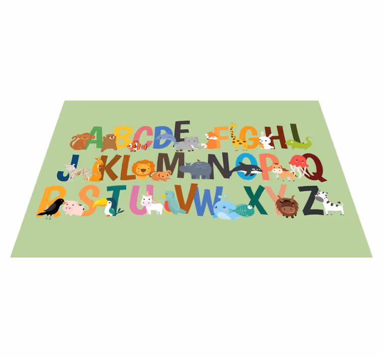 Children placemat animal alphabet chart - TenStickers