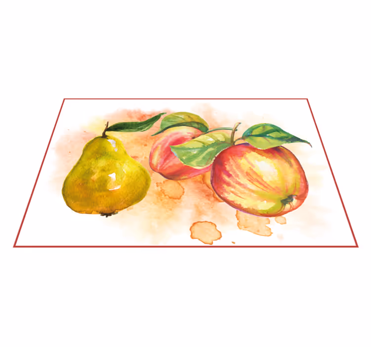 Original placemat fruits watercolor art - TenStickers
