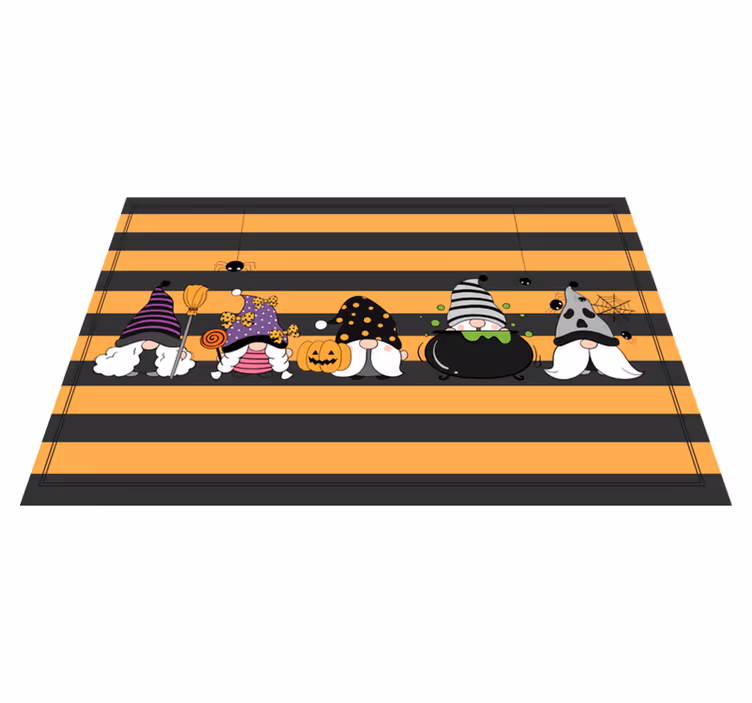 Halloween placemat gnome halloween hats - TenStickers