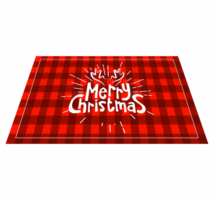 Christmas placemat with merry christmas design - TenStickers