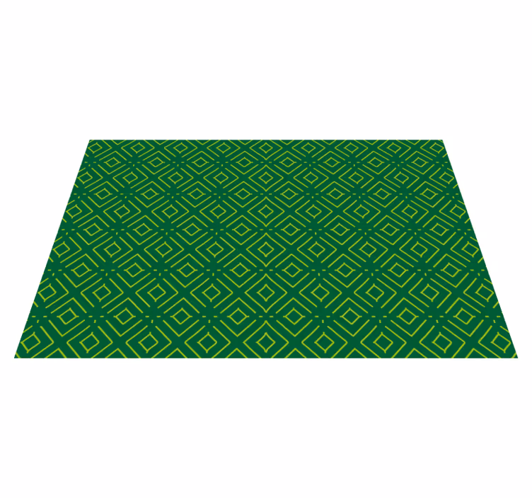 Geometric green pattern placemat - TenStickers