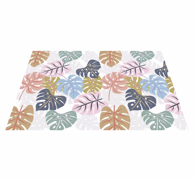 Pastel monstera Vinyl placemats - TenStickers
