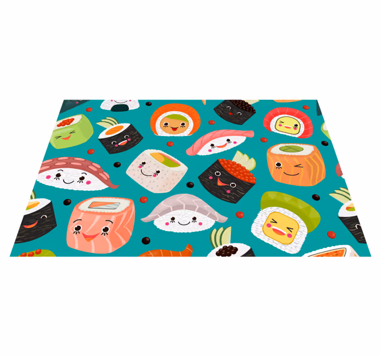 Children placemat cute sushi friends - TenStickers