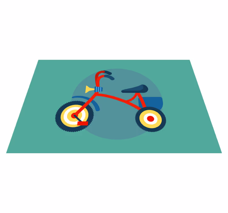 Children placemat tricycle with horn - TenStickers