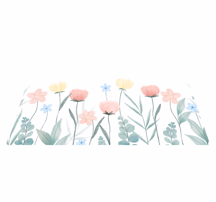 Original placemat floral colorful arrangement - TenStickers