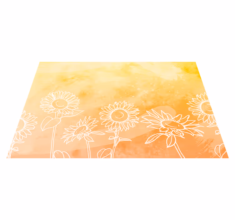 Original placemat sunflower outline design - TenStickers