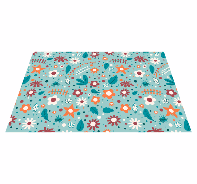 Original placemat floral design pattern - TenStickers