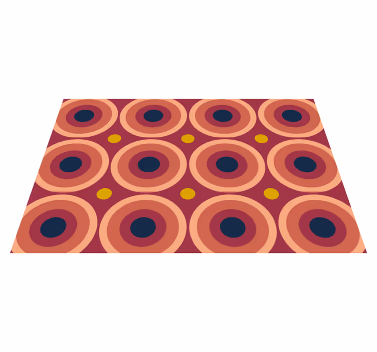 Vintage orange 70's circles original placemats - TenStickers