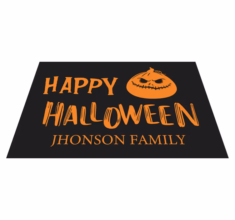 Halloween placemat family greetings for all - TenStickers