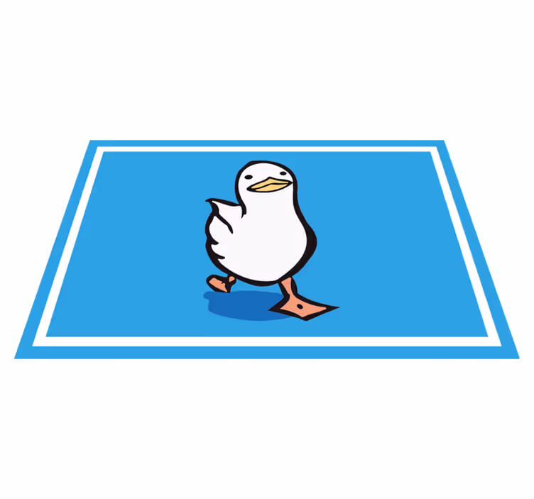 Swaggy walking duck modern placemats - TenStickers