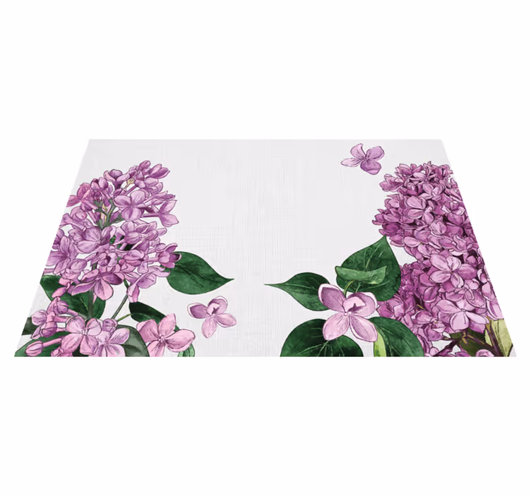 Purple and green flowers original placemats - TenStickers