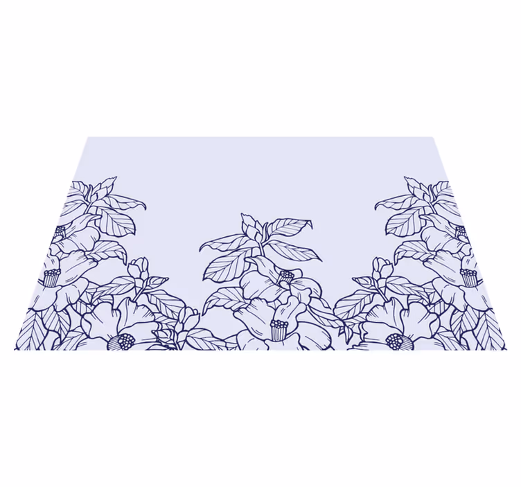 Original placemat floral border design - TenStickers