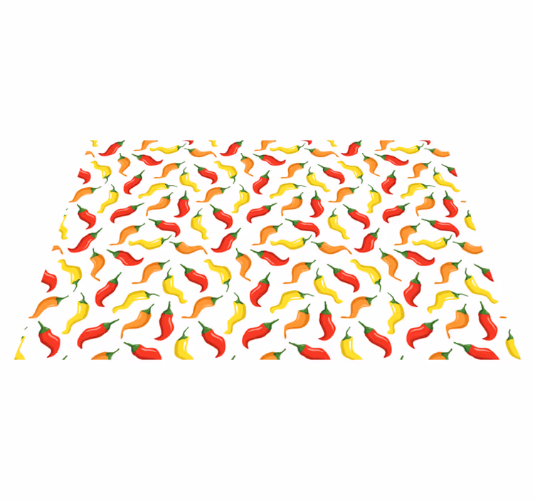 Original placemat colorful chili peppers - TenStickers
