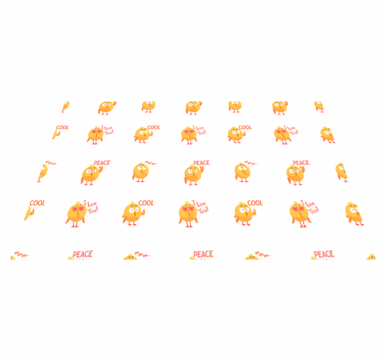 Cartoon comic chicken Vinyl placemats - TenStickers