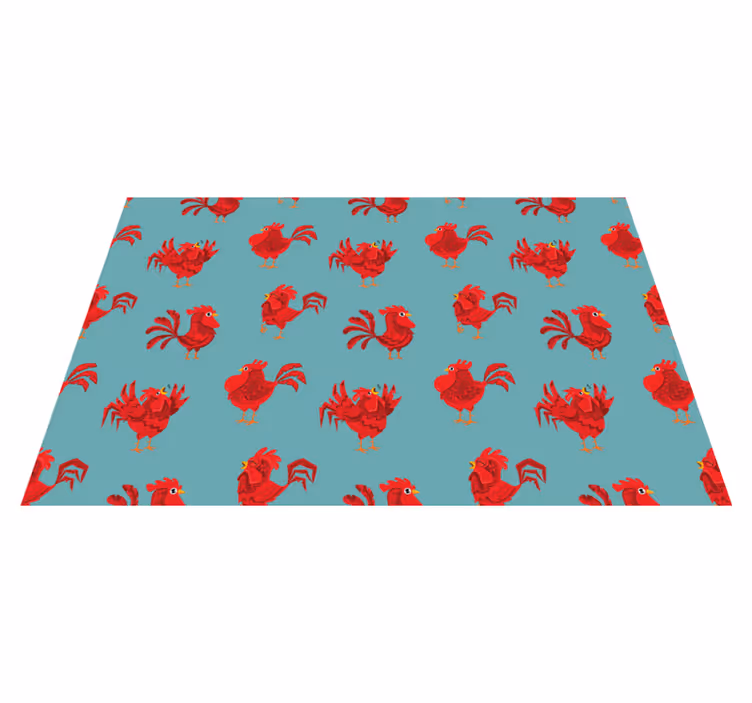 Original placemat charming rooster design - TenStickers