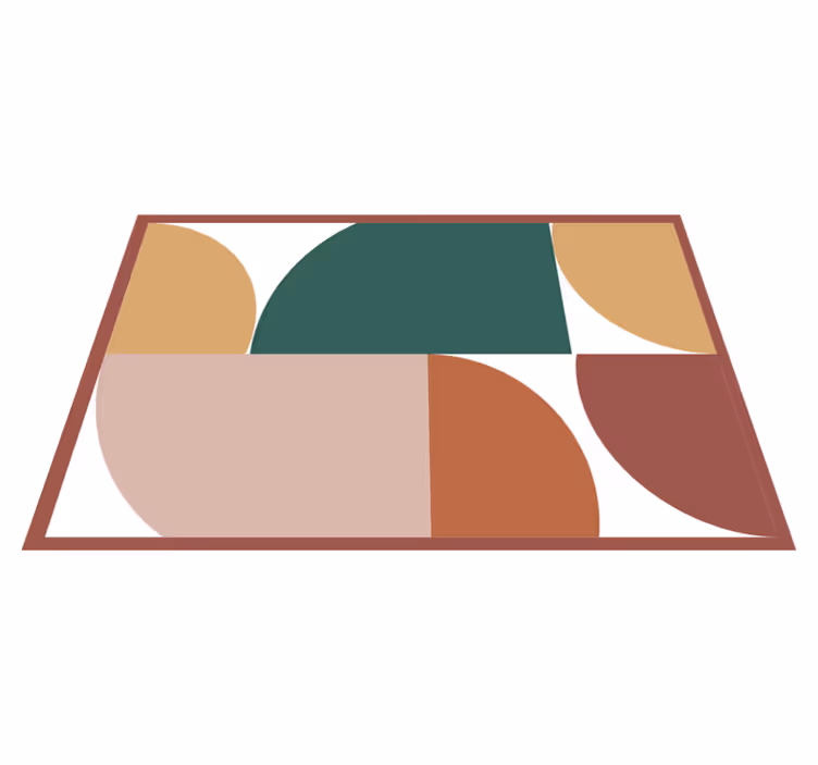 Modern placemat in geometric color segments - TenStickers