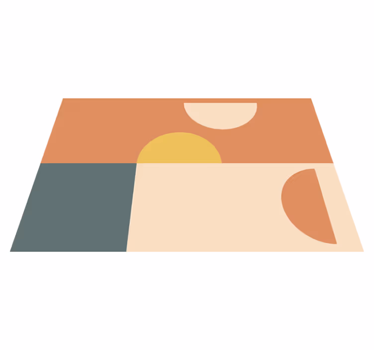 Modern placemat with colorful geometric shapes - TenStickers