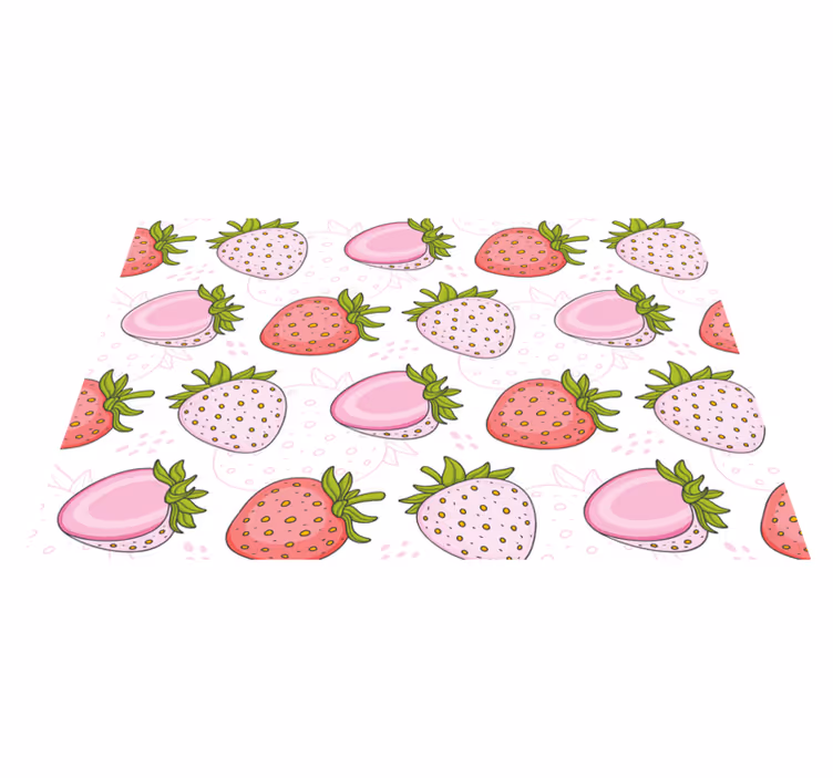 Original placemat pink strawberry design - TenStickers