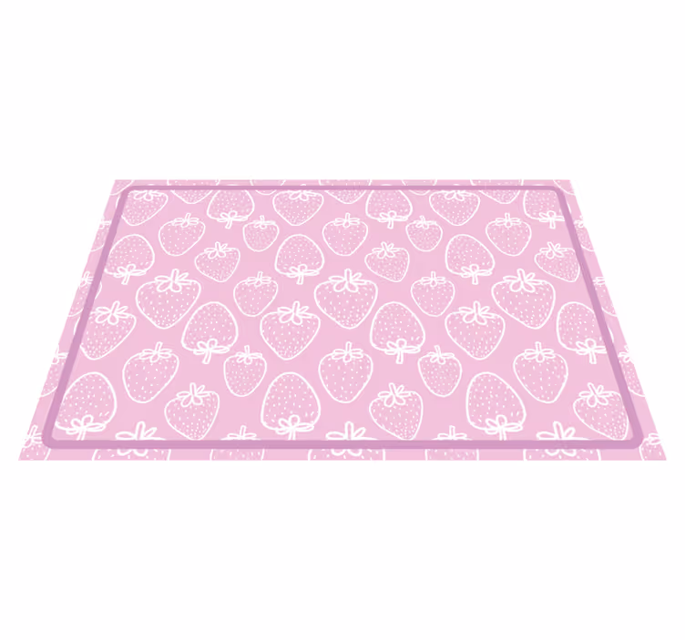 Children placemat strawberry patterned mat - TenStickers