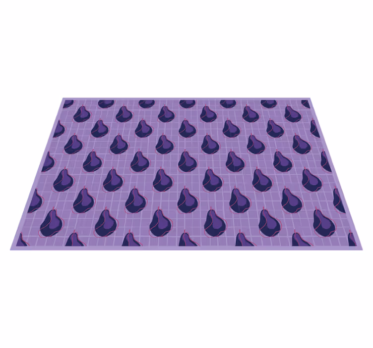 Purple pear fruits doodle  original placemats - TenStickers