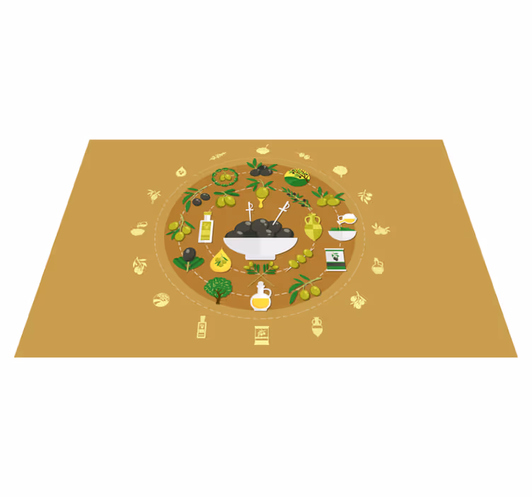 Original placemat olive bowl arrangement - TenStickers
