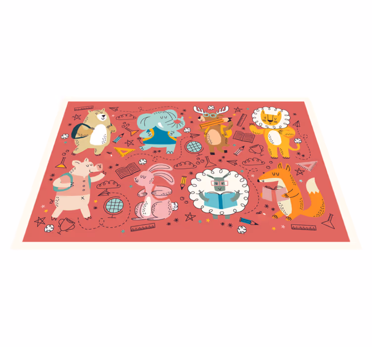 Children placemat colorful animal pals - TenStickers