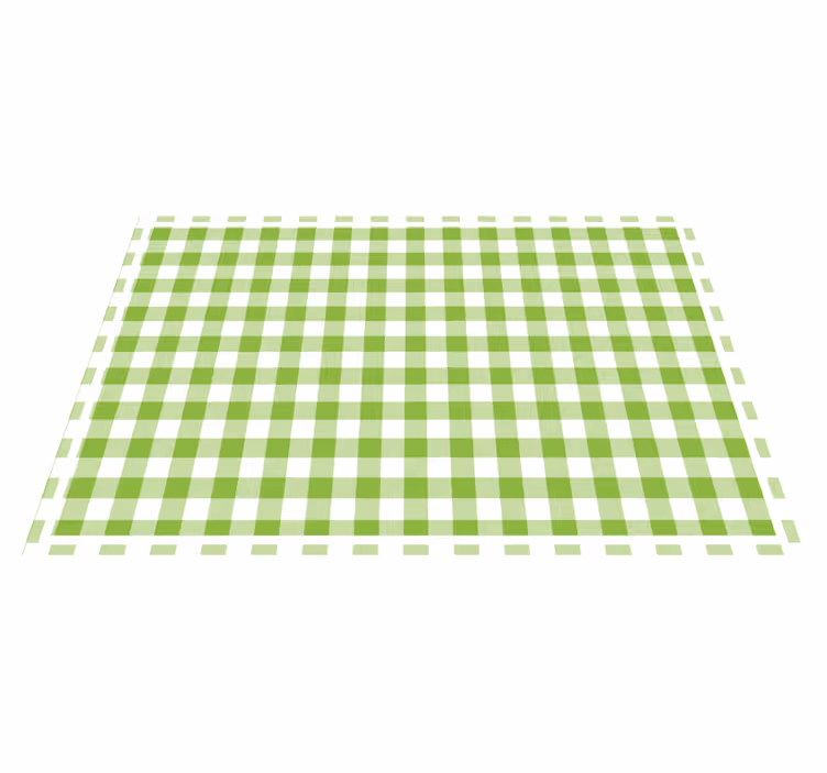 Green checkered pattern placemat - TenStickers