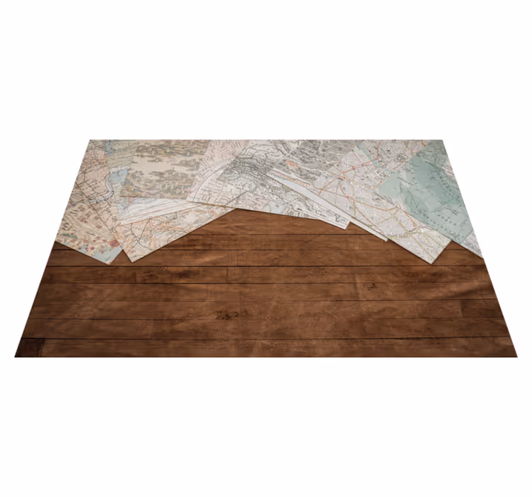 Vintage map layers placemat - TenStickers