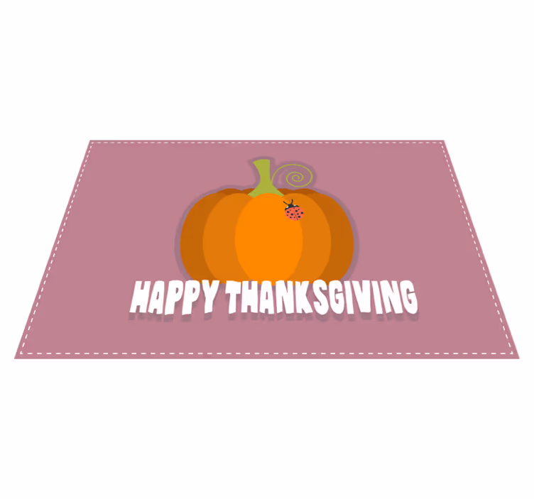 Thanksgiving pumpkin quote placemats - TenStickers