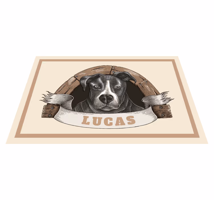 Original placemat dog portrait illustration - TenStickers