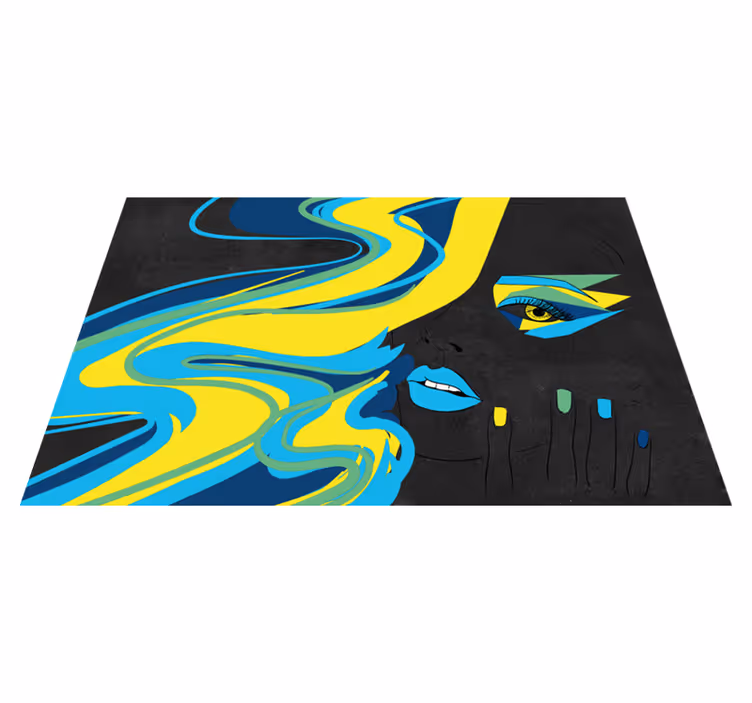 Original placemat bold face artwork - TenStickers