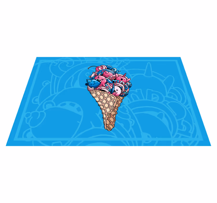 Nice Ice cream graffiti  modern placemats - TenStickers
