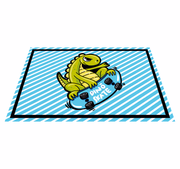 Children placemat dino skateboard adventure - TenStickers