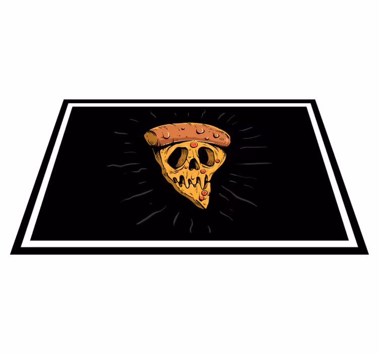 Pizza skull graffiti style original placemats - TenStickers