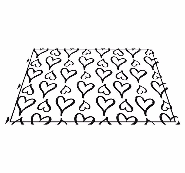 Children placemat hearts pattern fun - TenStickers