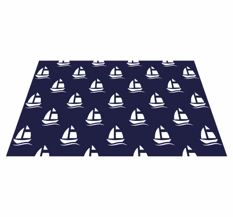Navy blue nautical pattern original placemats - TenStickers
