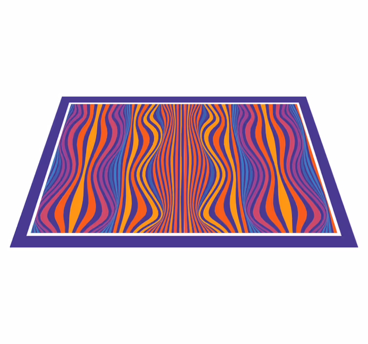 Psychedelic groovy lines original placemats - TenStickers