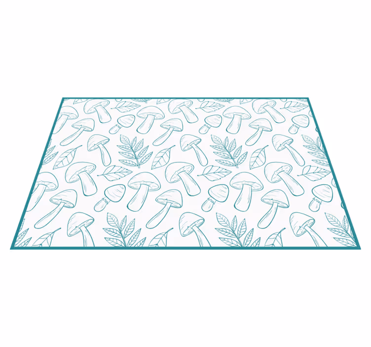 Mushroom leaf pattern placemat - TenStickers
