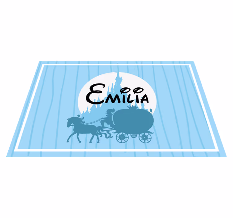 Castle with  carriage and a horse placemats - TenStickers