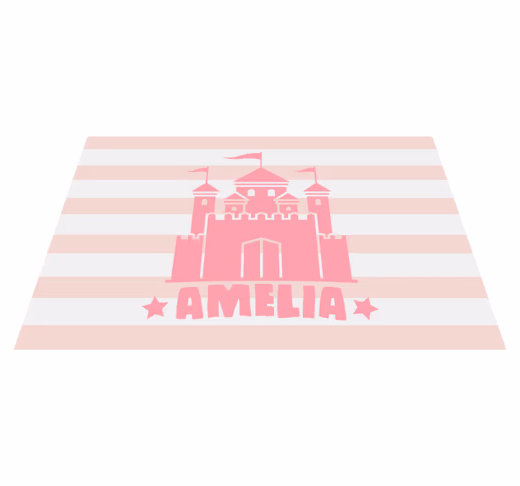 Children placemat castle with flags - TenStickers